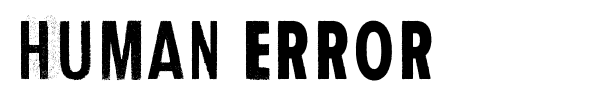 Human Error font preview